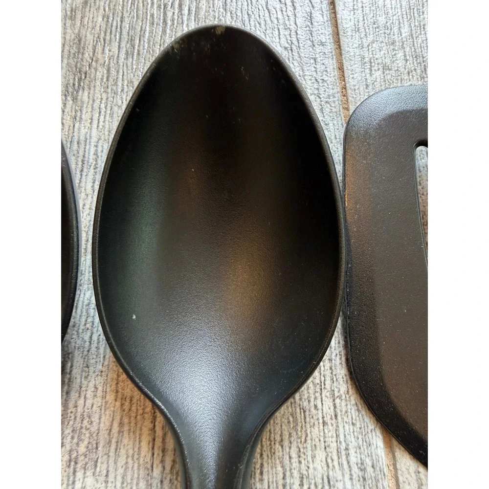 Tailor Made Kitchen Utensil Set 3 pc Black Red Nylon Slotted Spoons Turner USA